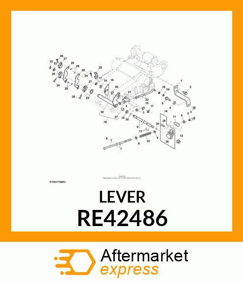 LEVER, W/PIN RE42486