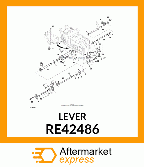 LEVER, W/PIN RE42486