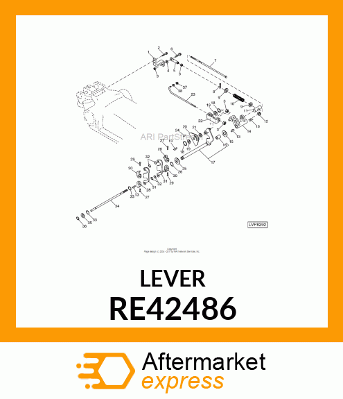 LEVER, W/PIN RE42486