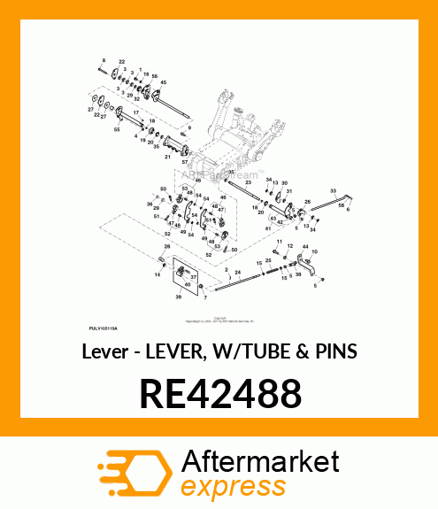 Lever - LEVER, W/TUBE & PINS RE42488