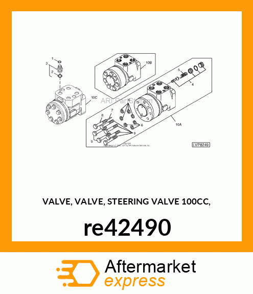 VALVE, VALVE, STEERING VALVE 100CC, re42490