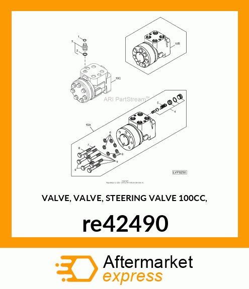 VALVE, VALVE, STEERING VALVE 100CC, re42490