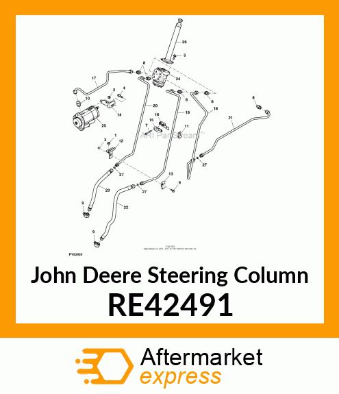 COLUMN, STEERING RE42491