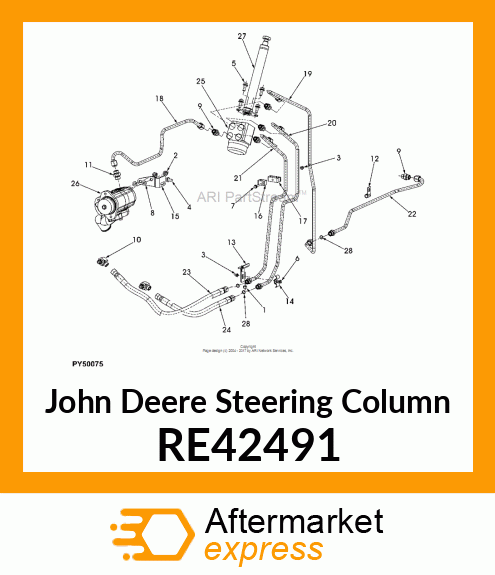 COLUMN, STEERING RE42491