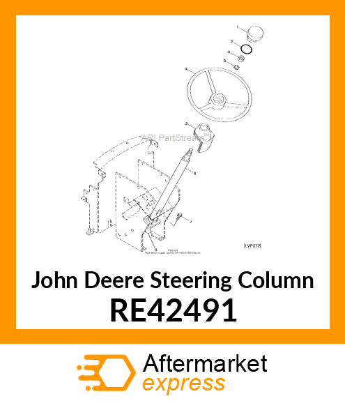 COLUMN, STEERING RE42491