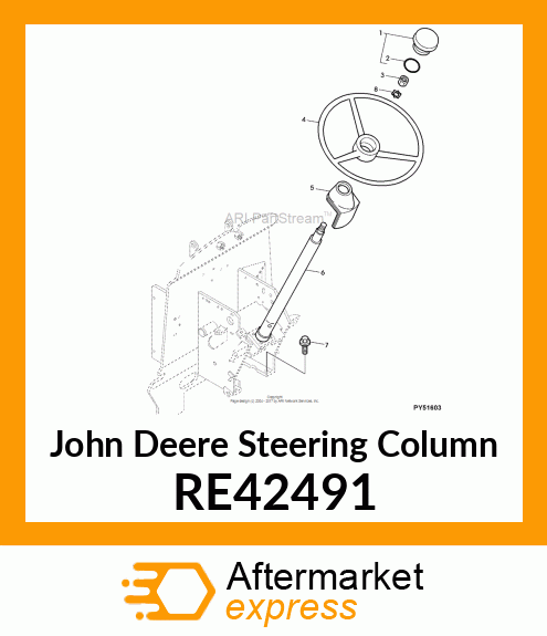 COLUMN, STEERING RE42491