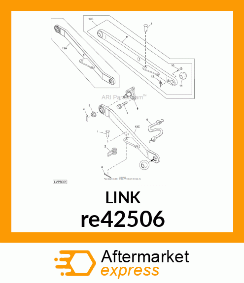 DRAFT LINK, DRAFT LINK, ASSEMBLY re42506