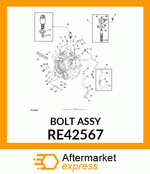 FITTING PLUG, BRAKE ASSEMBLY RE42567