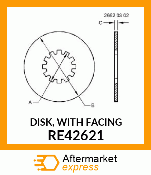 DISK, WITH FACING RE42621