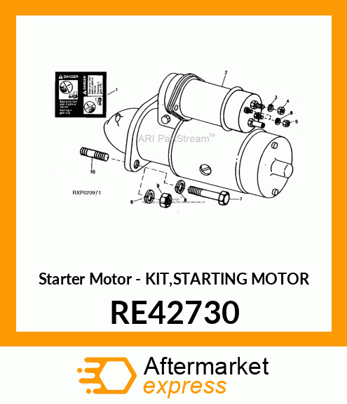 Starter Motor - KIT,STARTING MOTOR RE42730