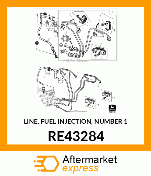 LINE, FUEL INJECTION, NUMBER 1 RE43284