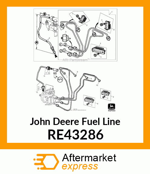 LINE, FUEL INJECTION, NUMBER 3 RE43286