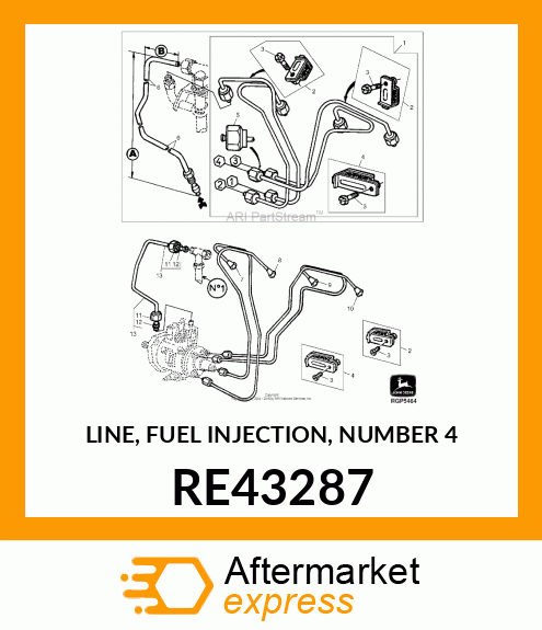 LINE, FUEL INJECTION, NUMBER 4 RE43287