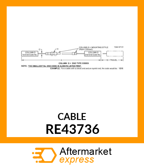 CABLE, PUSH RE43736