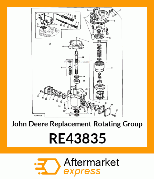 Piston Replacement Kit - ROTATING GROUP RE43835