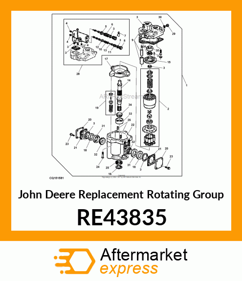 Piston Replacement Kit - ROTATING GROUP RE43835