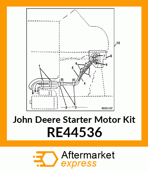 STARTER MOTOR KIT, STARTER CIRCUIT RE44536