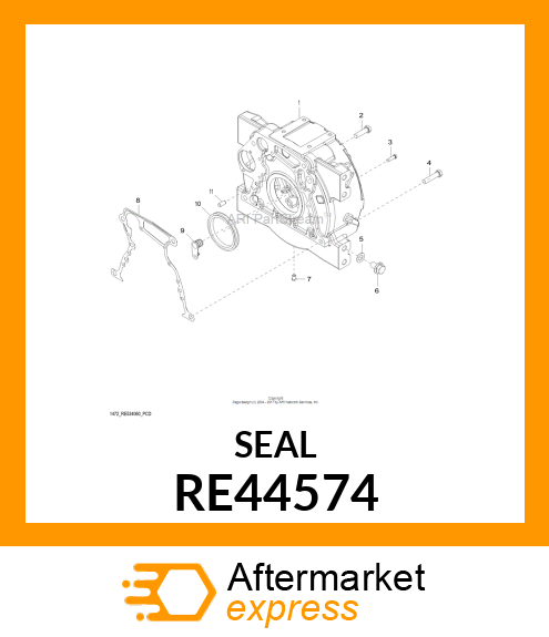 SEAL,REAR OIL ASY W/INSTRUCTION RE44574