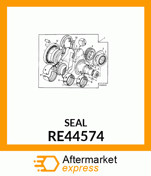 SEAL,REAR OIL ASY W/INSTRUCTION RE44574