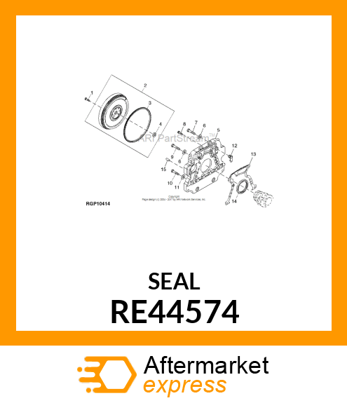 SEAL,REAR OIL ASY W/INSTRUCTION RE44574