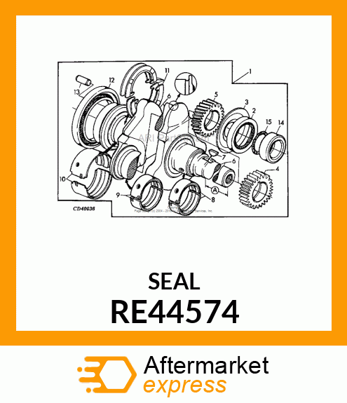 SEAL,REAR OIL ASY W/INSTRUCTION RE44574