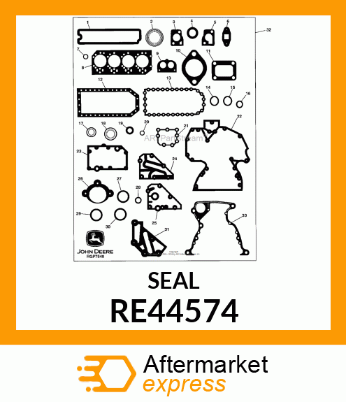 SEAL,REAR OIL ASY W/INSTRUCTION RE44574