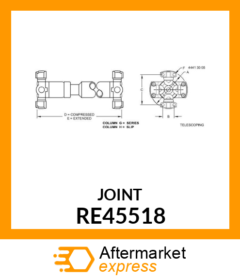 JOINT, TELESCOPING UNIVERSAL RE45518