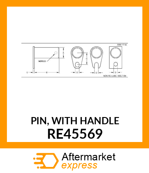 PIN, WITH HANDLE RE45569