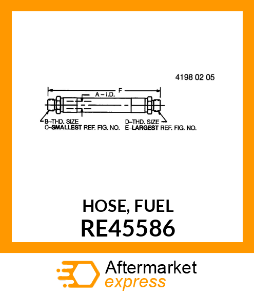 HOSE, FUEL RE45586