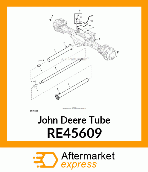 TUBE, REAR, ASSEMBLY RE45609