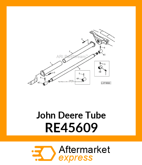 TUBE, REAR, ASSEMBLY RE45609