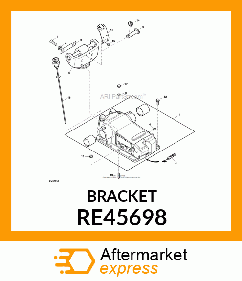 BRACKET, W/LATCH RE45698