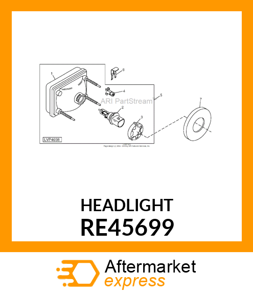 HEADLIGHT RE45699