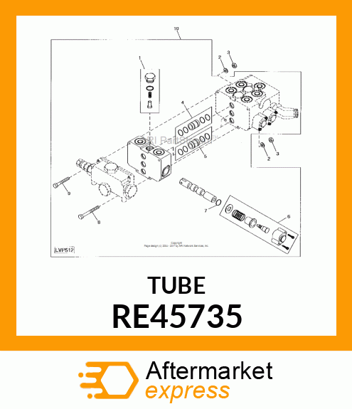 TUBE, FEEDER, ASSEMBLY RE45735