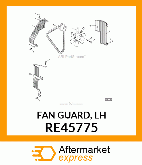 FAN GUARD, LH RE45775