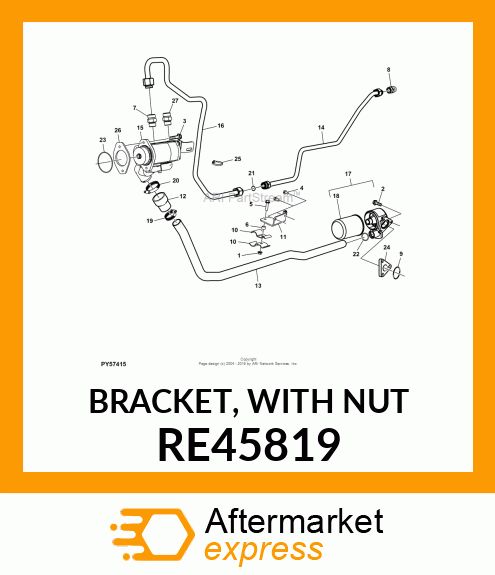 BRACKET, WITH NUT RE45819