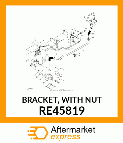 BRACKET, WITH NUT RE45819