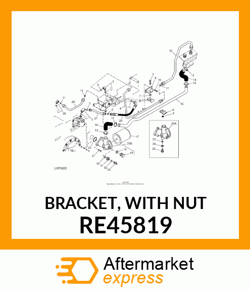 BRACKET, WITH NUT RE45819