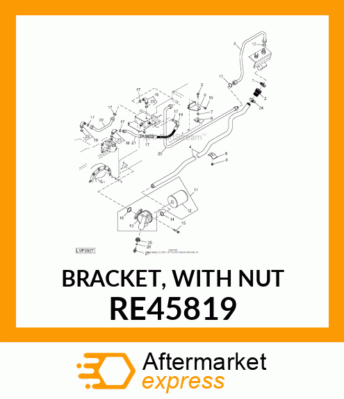 BRACKET, WITH NUT RE45819