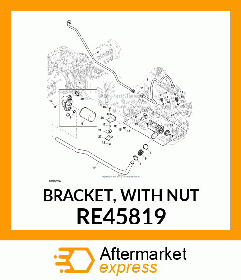 BRACKET, WITH NUT RE45819