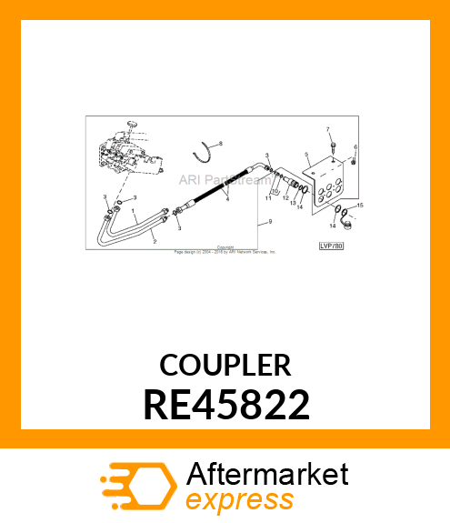 BREAKAWAY COUPLER, HYDRAULIC RE45822