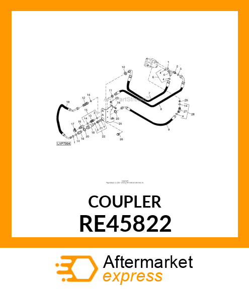 BREAKAWAY COUPLER, HYDRAULIC RE45822