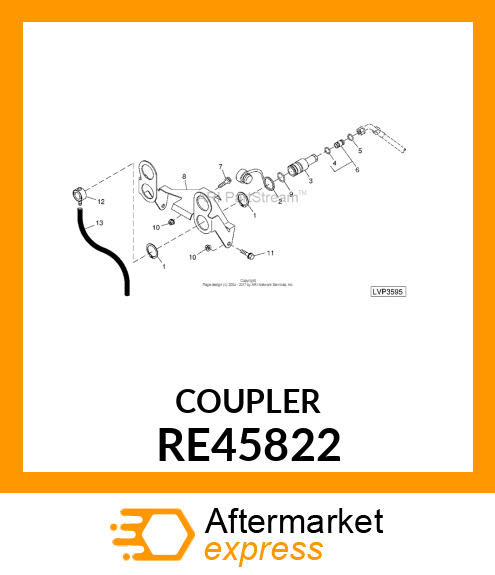 BREAKAWAY COUPLER, HYDRAULIC RE45822