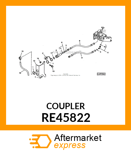 BREAKAWAY COUPLER, HYDRAULIC RE45822