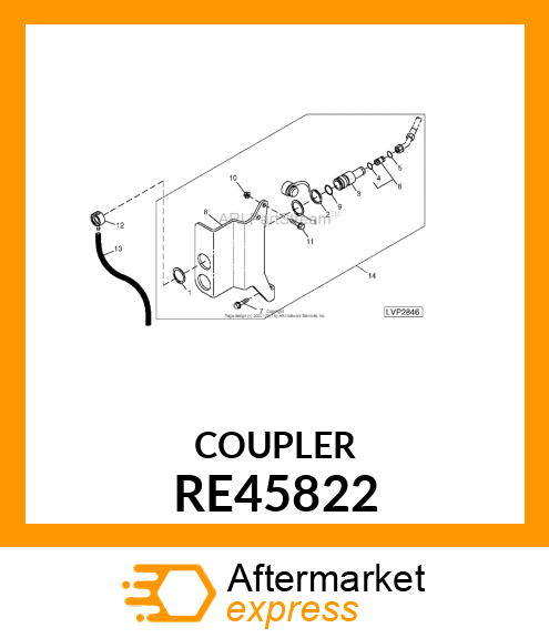 BREAKAWAY COUPLER, HYDRAULIC RE45822