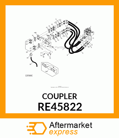 BREAKAWAY COUPLER, HYDRAULIC RE45822