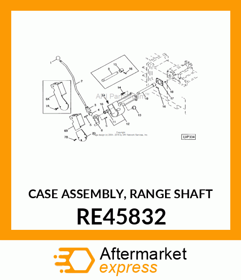 CASE ASSEMBLY, RANGE SHAFT RE45832