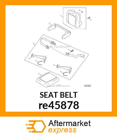 SEAT BELT AND SEAT BELT HELPER KIT re45878