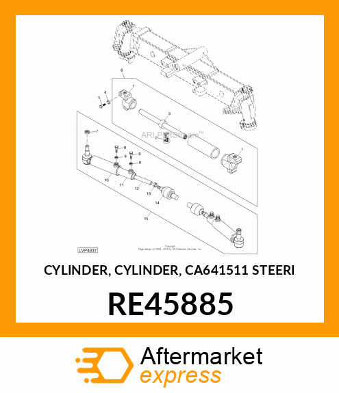 CYLINDER, CYLINDER, CA641511 STEERI RE45885