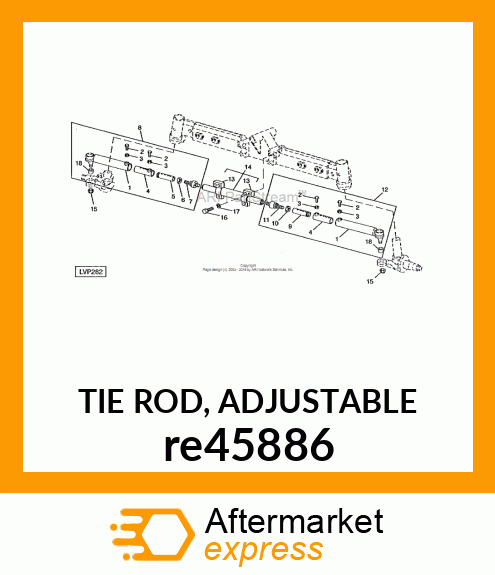 TIE ROD, ADJUSTABLE re45886